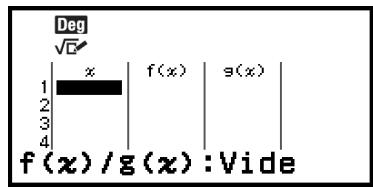 CASIO GRAPH LIGHT - Procedure générale pour creer un tableau de nombres - 1