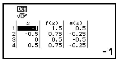 CASIO GRAPH LIGHT - Procedure générale pour creer un tableau de nombres - 5