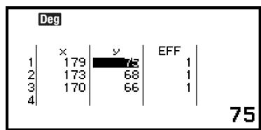CASIO GRAPH LIGHT - Exemple 2 : Pour trier les données saisies dans l'exemple 1 (page 78) - 3