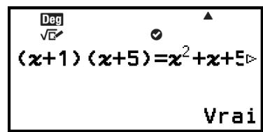 CASIO GRAPH LIGHT - Opération de vérification séquentière sur le côté droit d'une expression - 2
