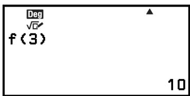 CASIO GRAPH LIGHT - Exécution d'un calcul en attribuant une valeur à l'équation de définition enregistrée - 1