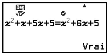 CASIO GRAPH LIGHT - Opération de vérification séquentière sur le côté droit d'une expression - 6