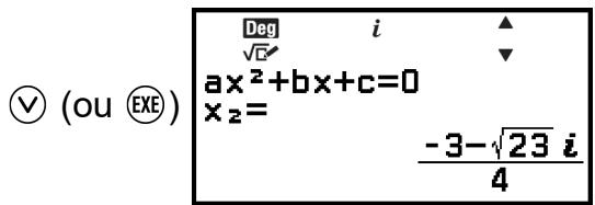 CASIO GRAPH LIGHT - Affichage de la solution des nombres complexes (Racine complexe) - 5