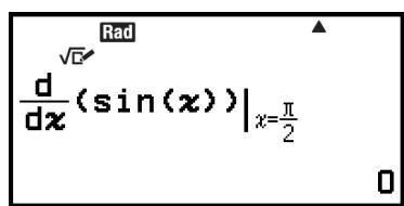 CASIO GRAPH LIGHT - Exemple de calcul de dérivé - 1
