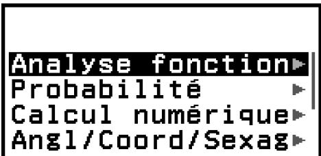 CASIO GRAPH LIGHT - Utilisation du menu CATALOG - 1