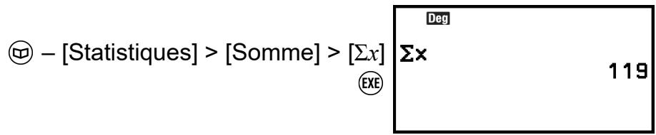 CASIO GRAPH LIGHT - Exemple de calcul à l'aide de l'écran de calcul statistique - 2