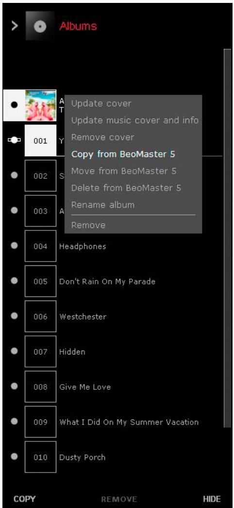 BANG & OLUFSEN Beoplayer - Organisation du contenu - 1