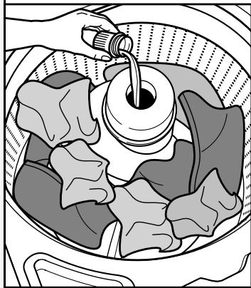 MAYTAG MVWP586GW - Verser une mesure d'assouplissant pour tissu liquide dans le distributeur - 1