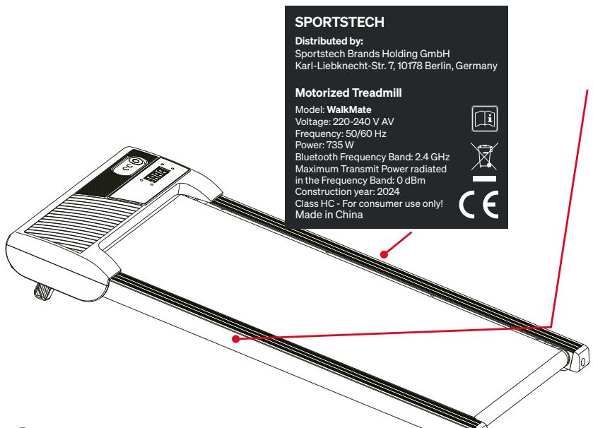 Sportstech WalkMate - AUTOCOLLANT DE SÉCURITÉ - 1