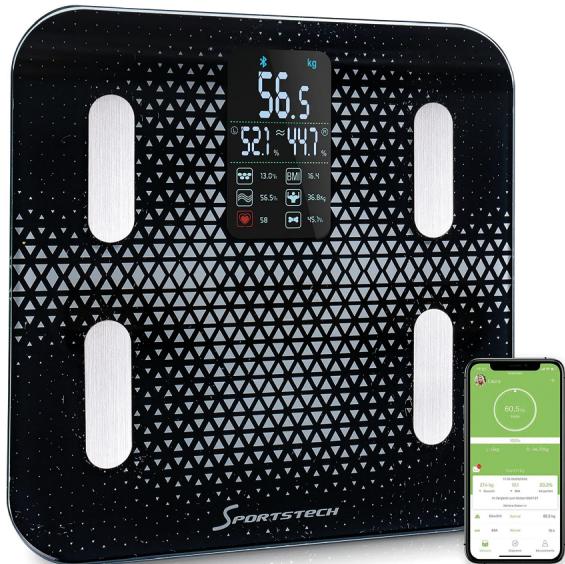 Sportstech sWalk Plus - BBS3OO Pèse-personne de salle de bains - 3