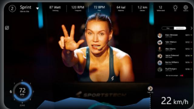 Sportstech sBike - L'application Sportstech LIVE vous offre entre autres: - 1