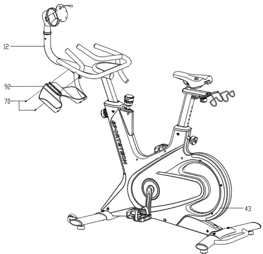 Sportstech sBike - SUPPORT POUR SERVIETTE ET BOUTEILLE - 1