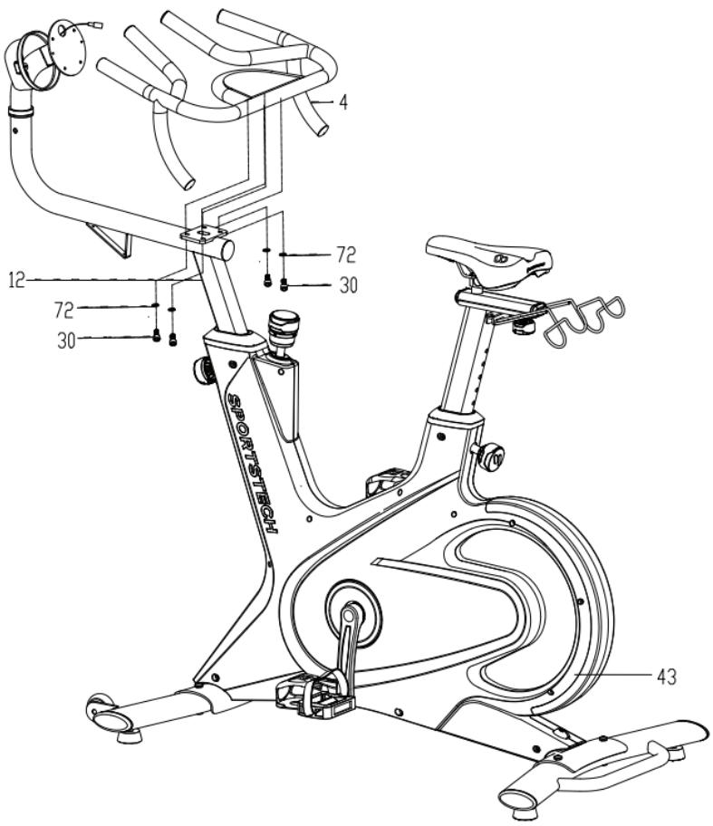 Sportstech sBike - GUIDON MULTI POSITION - 1
