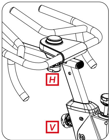 Sportstech sBike Lite - Régler le guidon multipositions à l'horizontal - 1