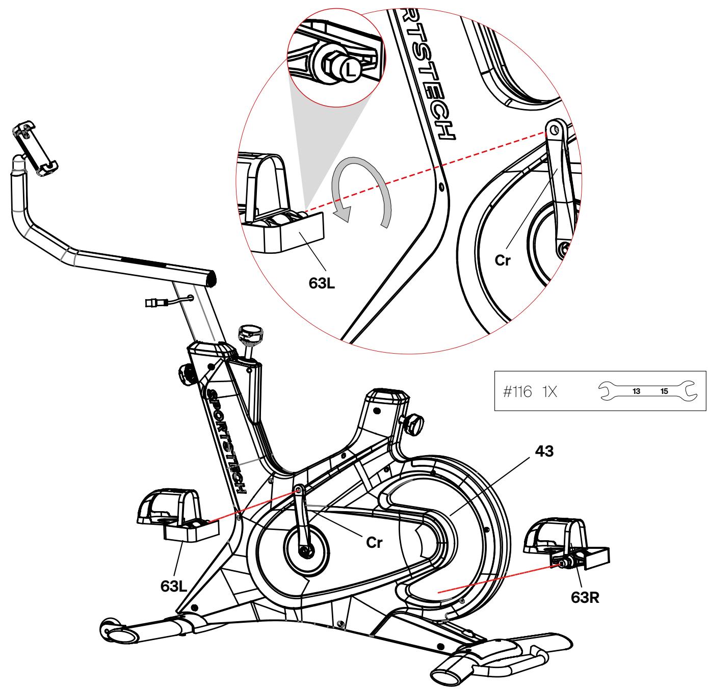 Sportstech sBike Lite - MONTAGE DU TUBE AVANT ET DU SUPPORT DE L'APPAREIL MOBILE - 2