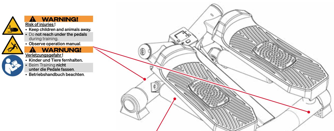 Sportstech STX300 - Autocollant de sécurité - 1