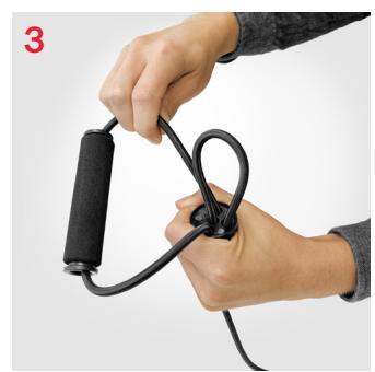 Sportstech sVibe - Raccourcissement des bandes élastiques - 3