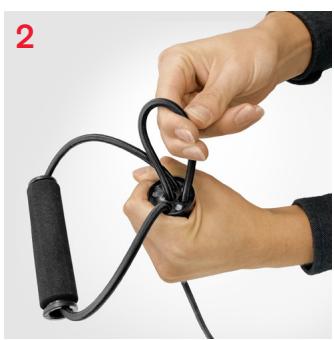 Sportstech sVibe - Raccourcissement des bandes élastiques - 2
