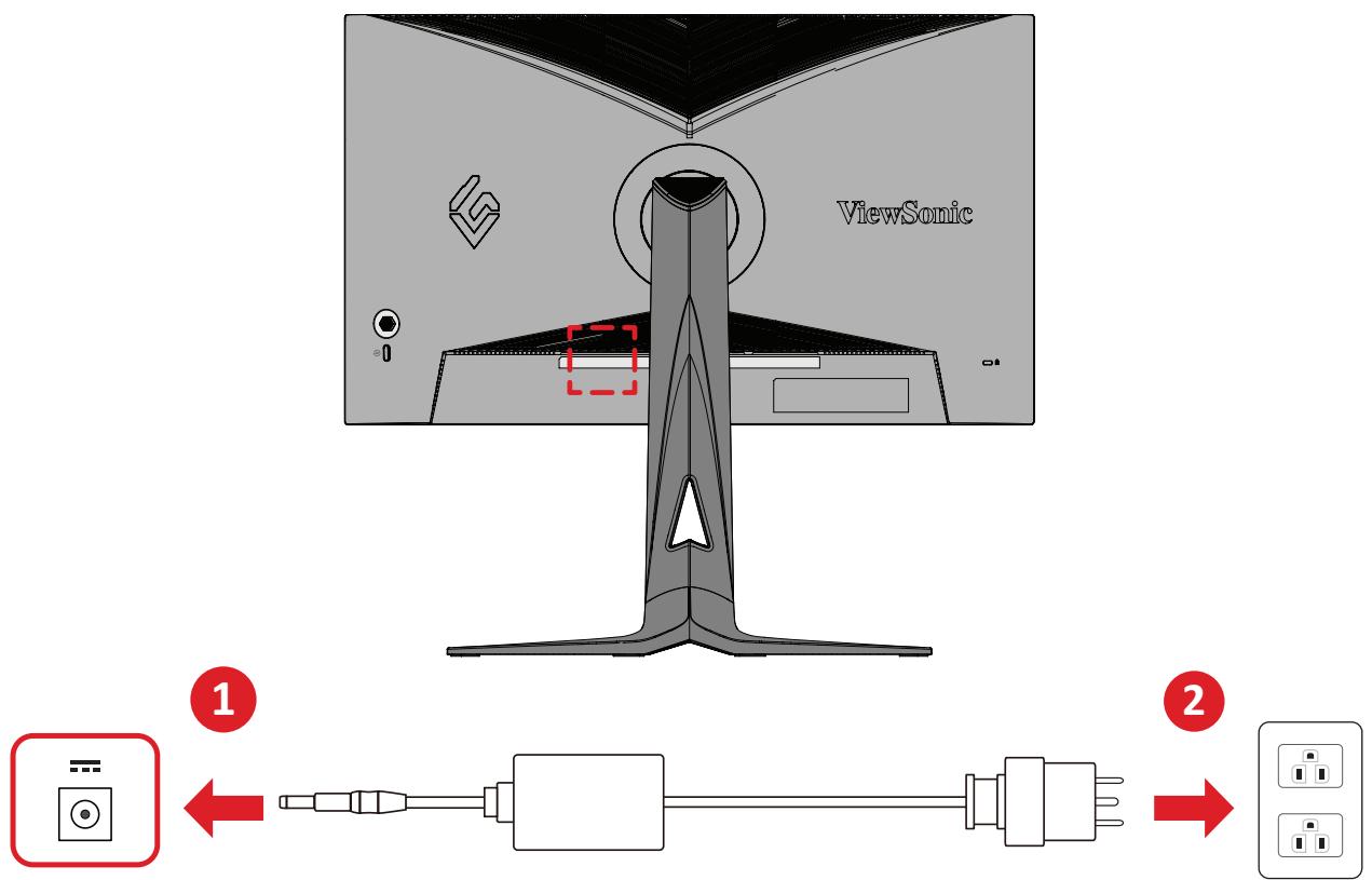 VIEWSONIC XG275D1-4K - Branchement sur l'alimentation - 1
