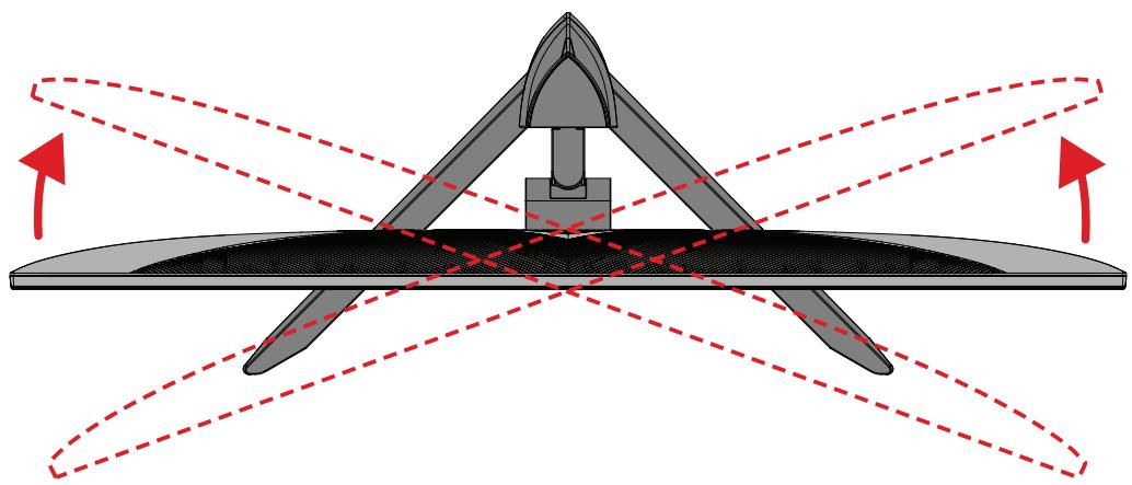 VIEWSONIC VX3480-2K-PRO - Réglage de l'angle de pivotement - 1