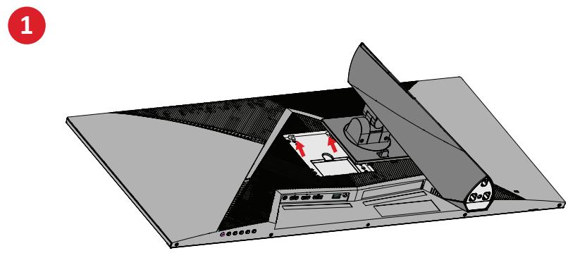 VIEWSONIC VX3480-2K-PRO - Installation du socle - 1