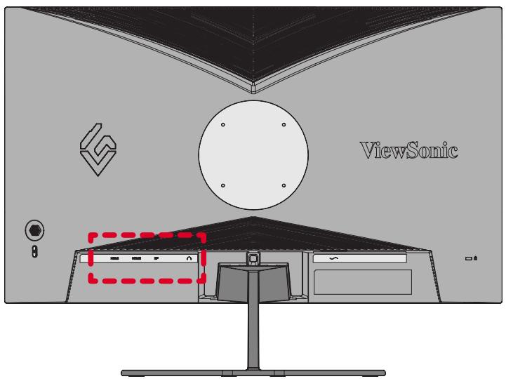 VIEWSONIC VX2766-2K-PRO - Branchement de périphériques externes - 1