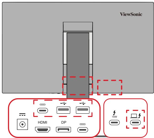 VIEWSONIC VP2788-5K - Utilisation des ports USB - 1