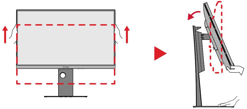VIEWSONIC VP2788-5K - Réglage de l'orientation de l'écran (pivot du moniteur) - 1