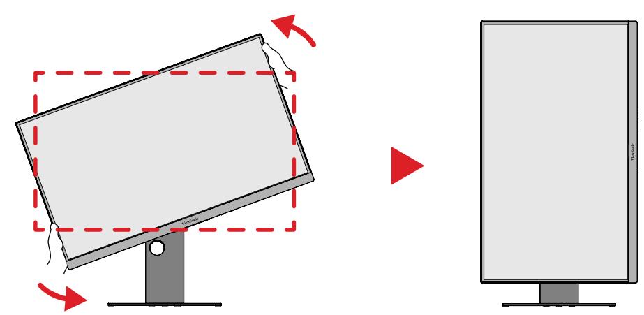 VIEWSONIC VP2788-5K - Réglage de l'orientation de l'écran (pivot du moniteur) - 3