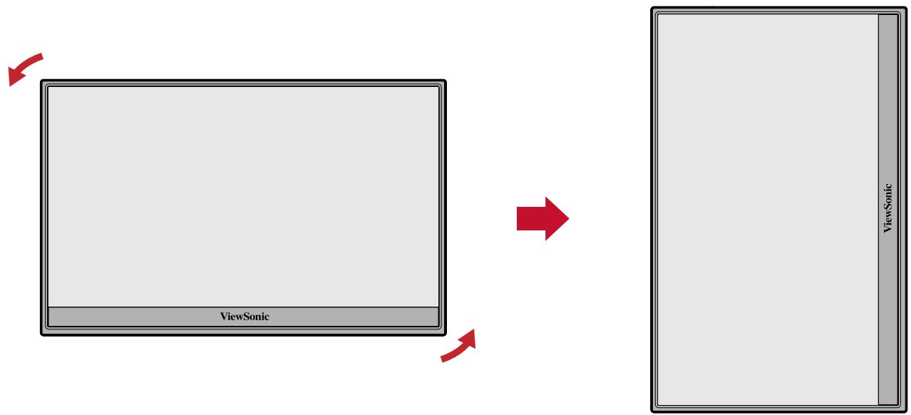 VIEWSONIC VP16-OLED - Réglage de l'orientation de l'écran (pivot du moniteur) - 2