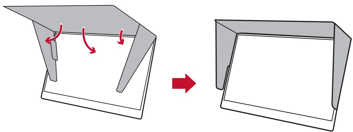 VIEWSONIC VP16-OLED - Utilisation du capot et de la visière - 1