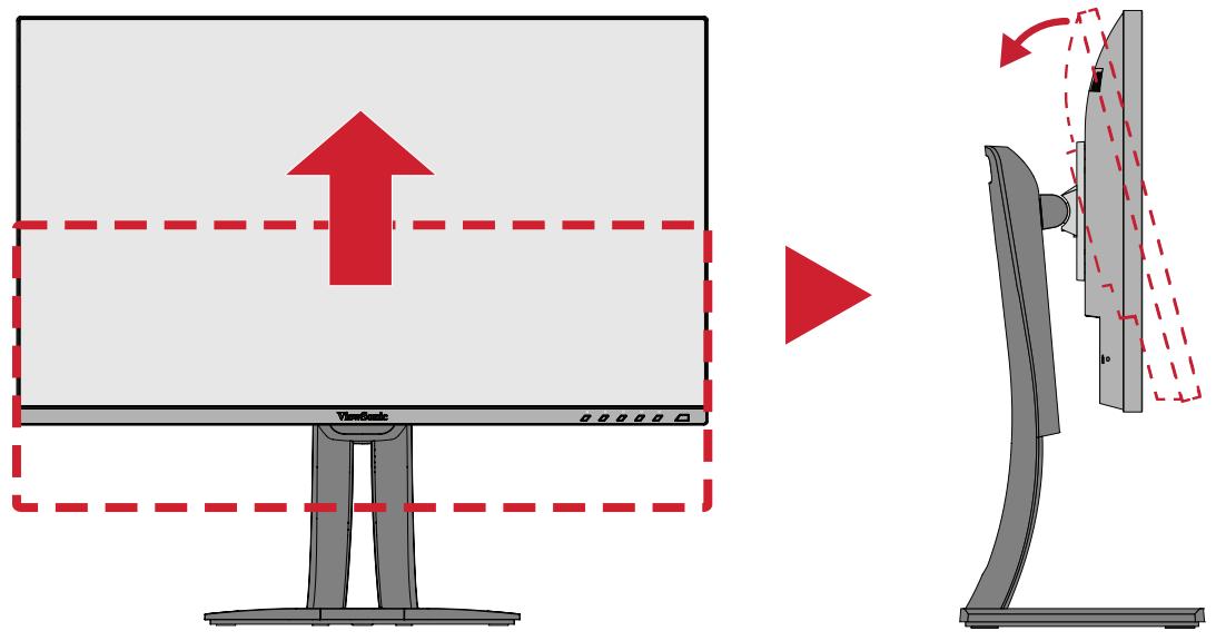 VIEWSONIC VP2456 - Réglage de l'orientation de l'écran (pivot du moniteur) - 1