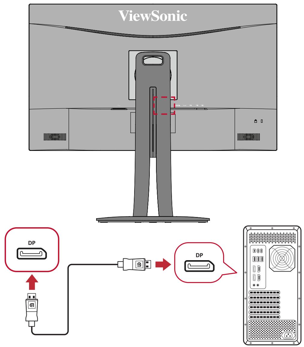 VIEWSONIC VP2456 - Branchement DisplayPort - 1