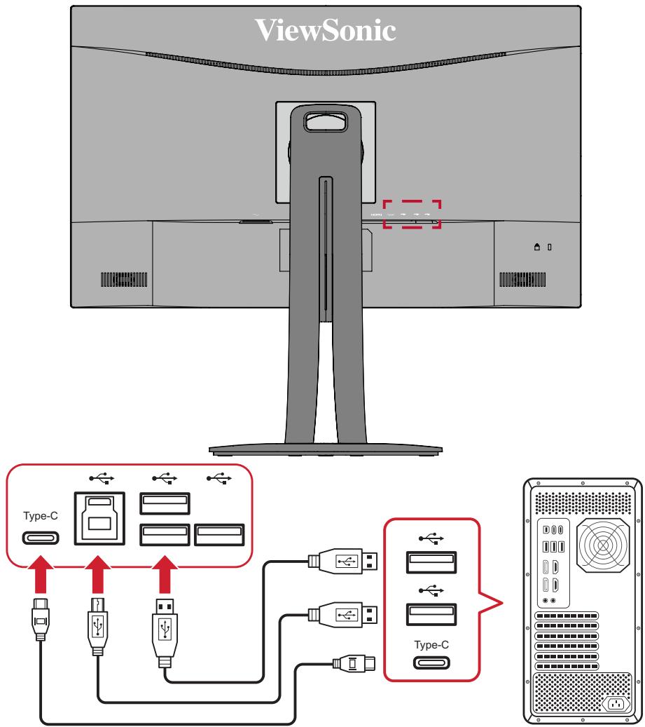 VIEWSONIC VP2456 - Branchement USB - 1