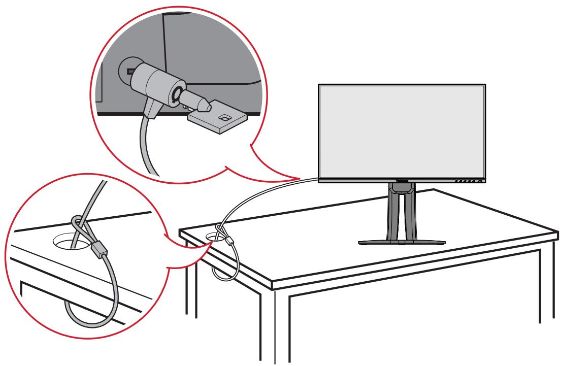 VIEWSONIC VP2456 - Utilisation de la fente de sécurité - 1