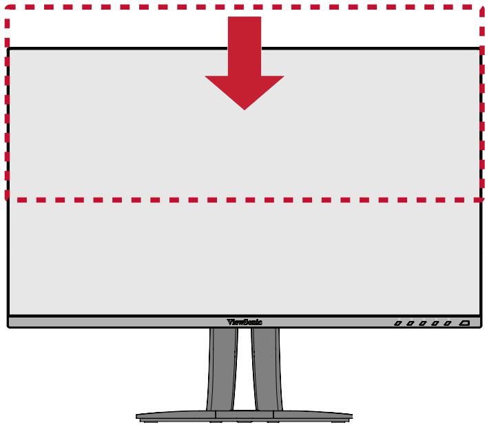 VIEWSONIC VP2456A - Réglage de la hauteur - 1