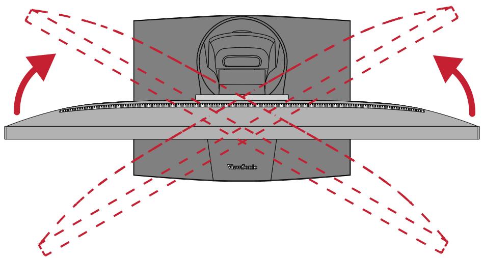 VIEWSONIC VP2456A - Réglage de l'angle de pivotement - 1
