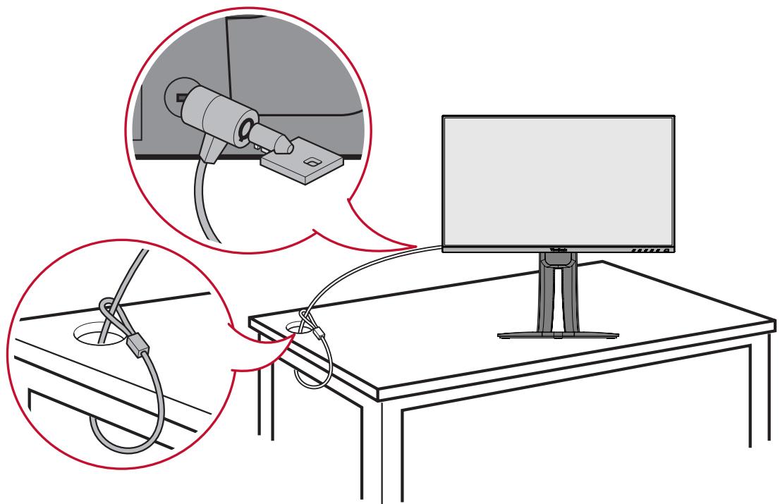 VIEWSONIC VP2456A - Utilisation de la fente de sécurité - 1