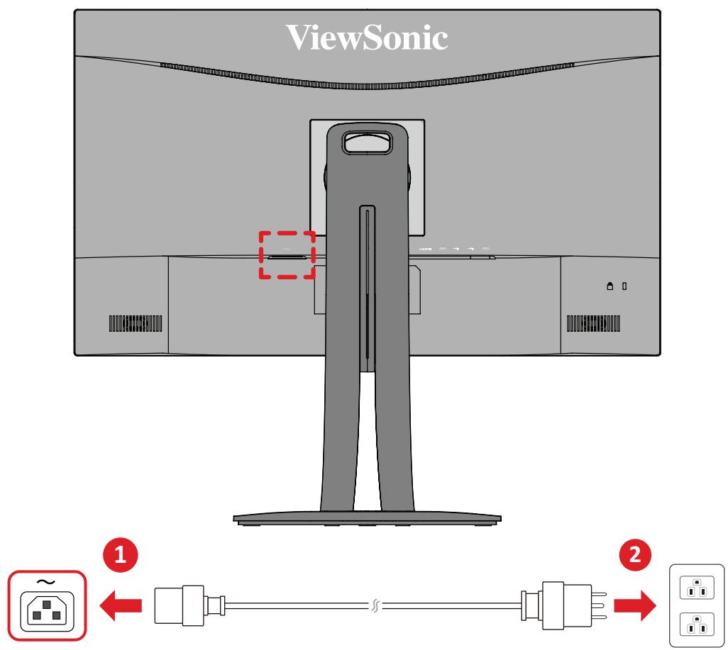 VIEWSONIC VP2456A - Branchement sur l'alimentation - 1