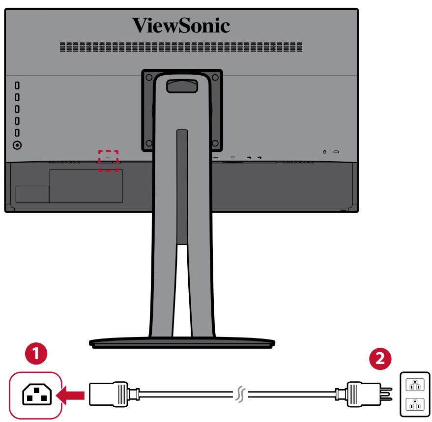 VIEWSONIC VP2458 - Branchement sur l'alimentation - 1