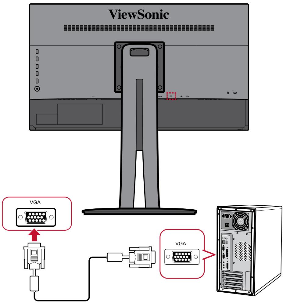 VIEWSONIC VP2458 - Branchement VGA - 1