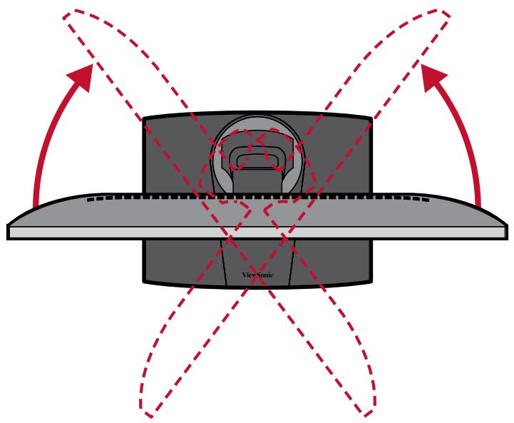 VIEWSONIC VP2458 - Réglage de l'angle de pivotement - 1