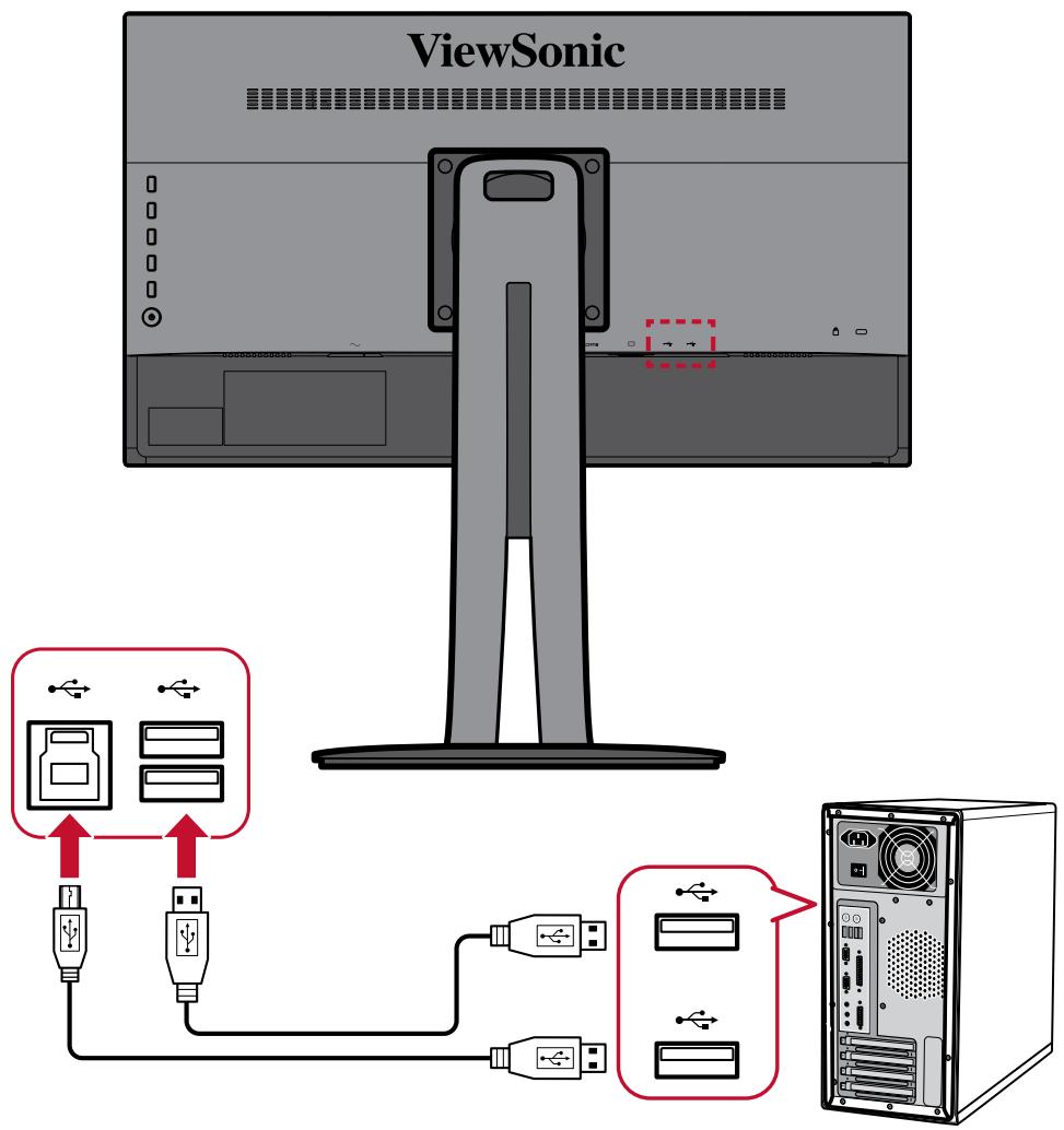 VIEWSONIC VP2458 - Branchement USB - 1