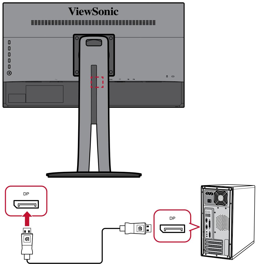 VIEWSONIC VP2458 - Branchement DisplayPort - 1