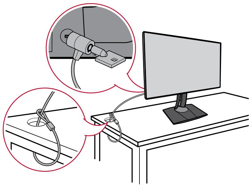 VIEWSONIC VP2458 - Utilisation de la fente de sécurité - 1