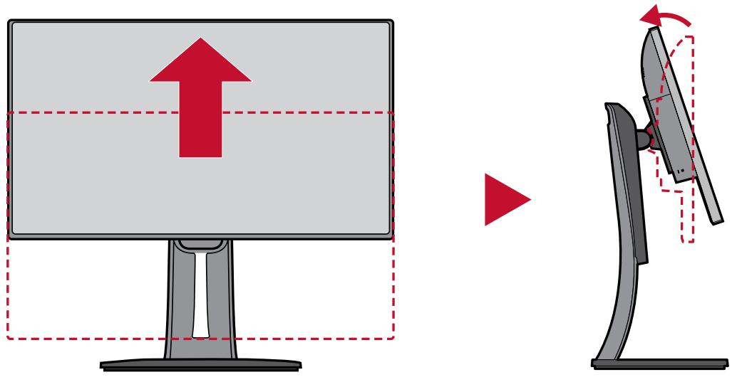 VIEWSONIC VP2458 - Réglage de l'orientation de l'écran (pivot du moniteur) - 1