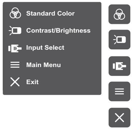 VIEWSONIC VP2458 - Quick Menu (Menu rapide) - 1