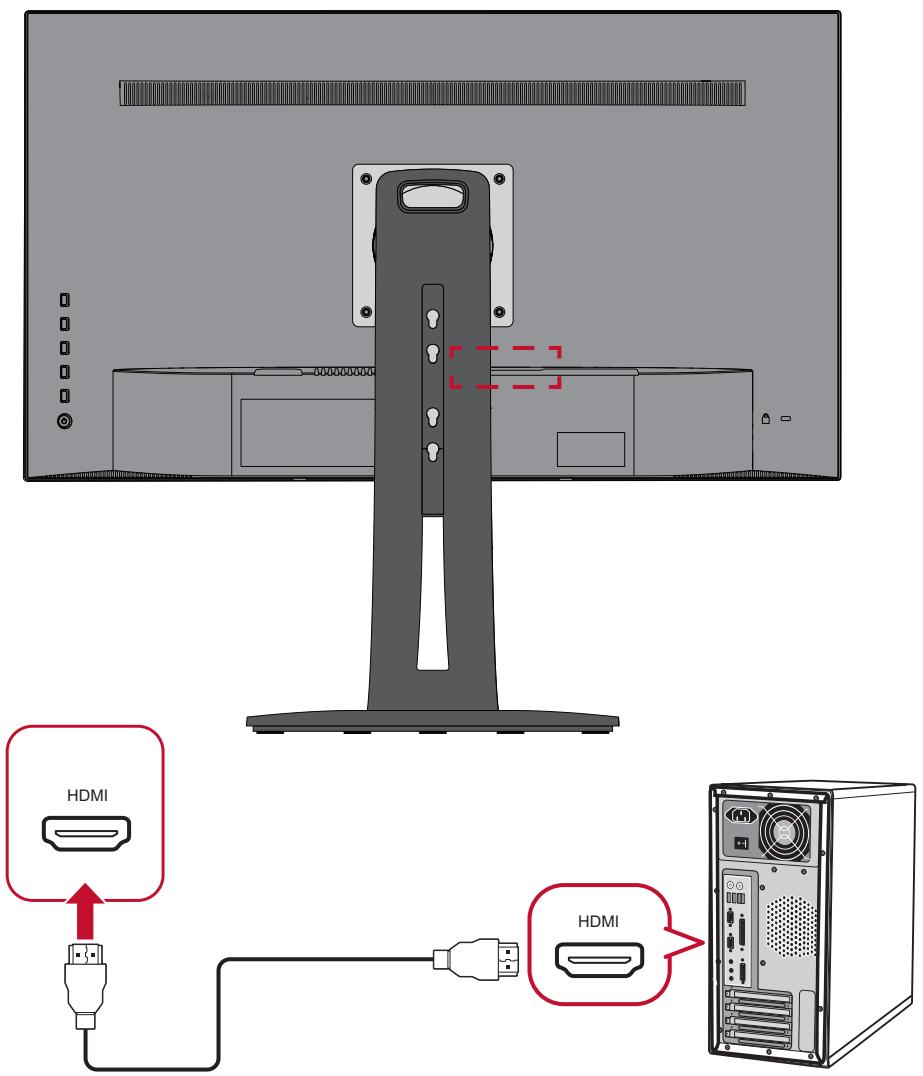 VIEWSONIC VP2468a - Branchement HDMI - 1