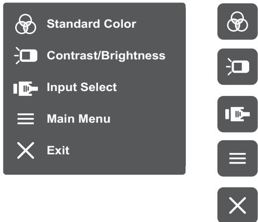 VIEWSONIC VP2468a - Menu rapide - 1