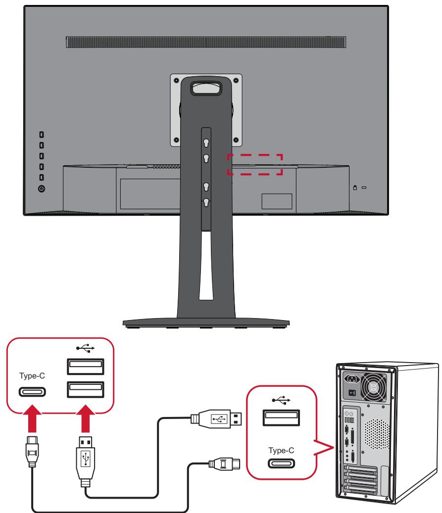 VIEWSONIC VP2468a - Branchement USB - 1